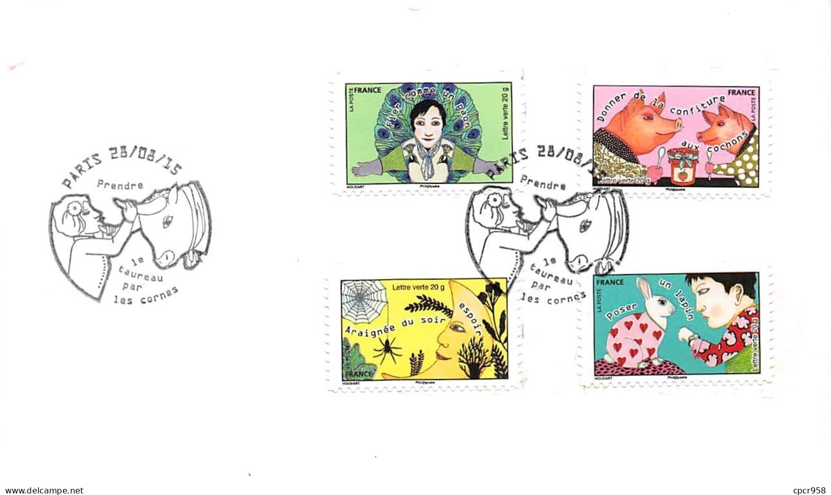 FRANCE. FDC. N°207082. 28/08/2015. Cachet Paris. Prendre Taureau Par Les Cornes - 2010-2019