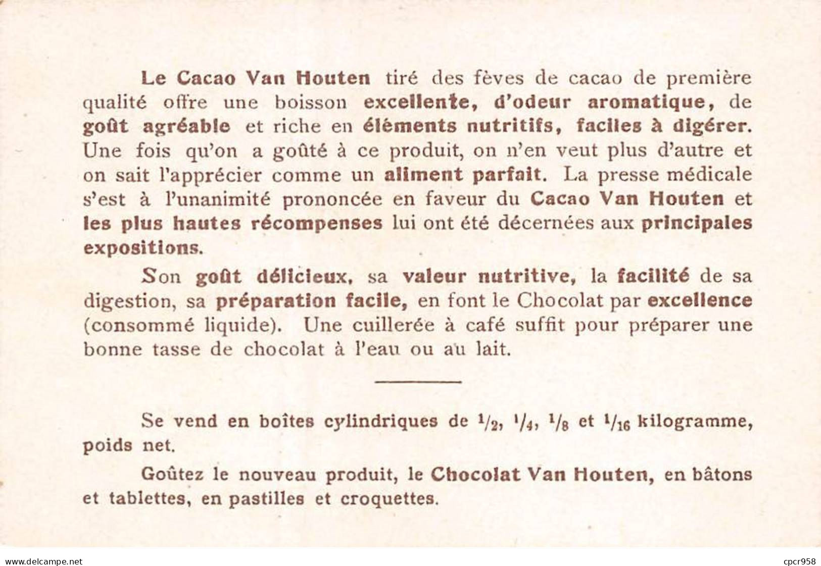 Chromos.AM16466.8x12 Cm Environ.Chocolat.Van Houten.Le Détroit De Malacca - Van Houten