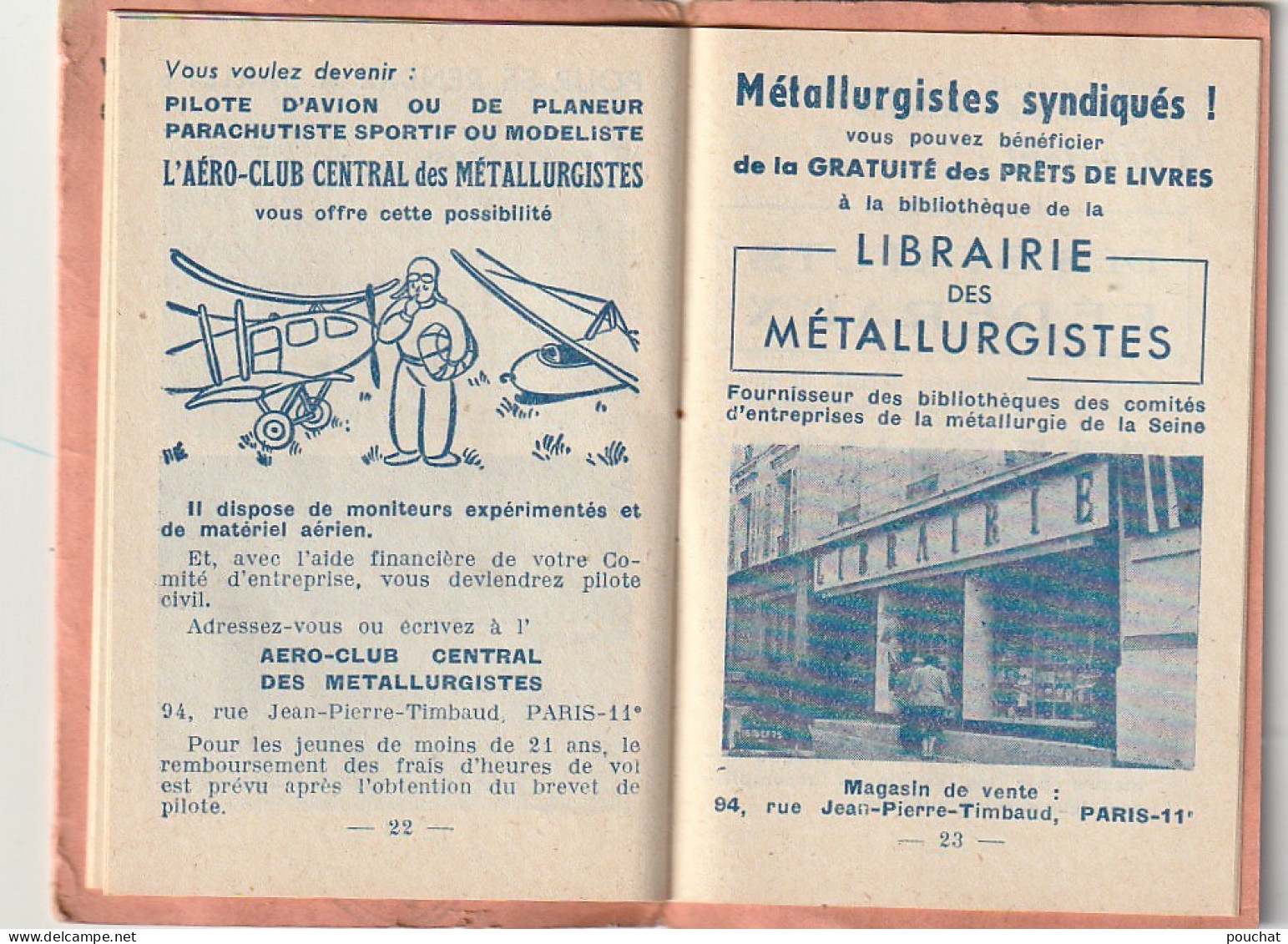 ZY 113- CARTE FEDERATION DES TRAVAILLEURS DE LA METALLURGIE C. G. T. (1956) PANTIN - CARTE 3 VOLETS , LIVRET COMPLET