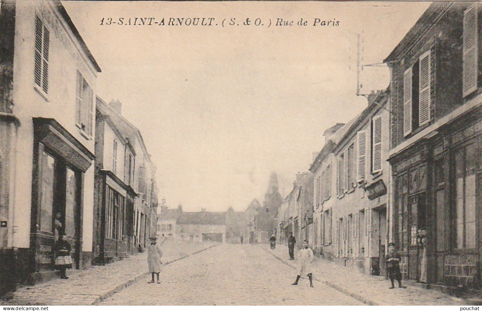 ZY 116-(78) SAINT ARNOULT - RUE DE PARIS - ANIMATION - 2 SCANS - St. Arnoult En Yvelines