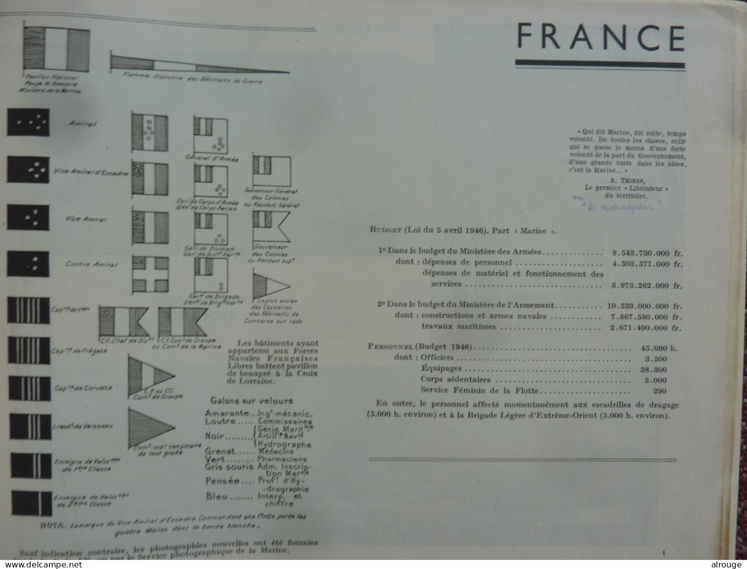 Les Flottes De Combat 1947 Des Marine De Guerre Du Monde Par H.Le Masson - Francés