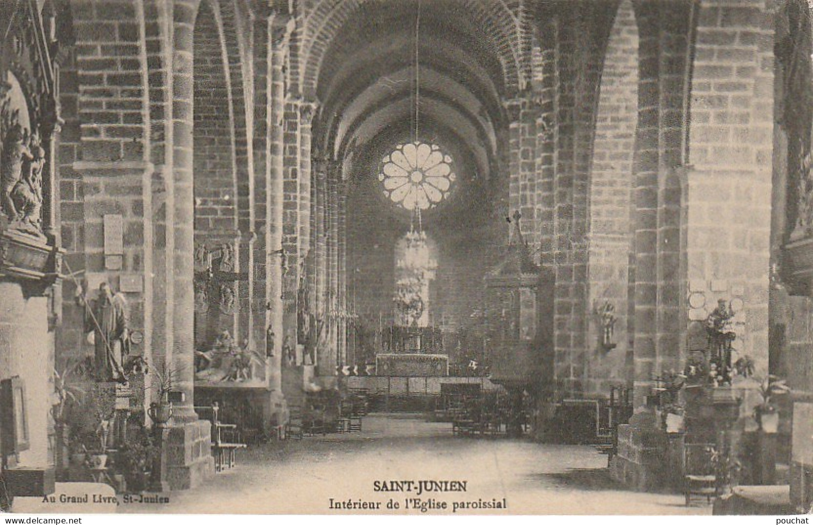 ZY 125-(87) SAINT JUNIEN - INTERIEUR DE L' EGLISE - 2 SCANS - Saint Junien