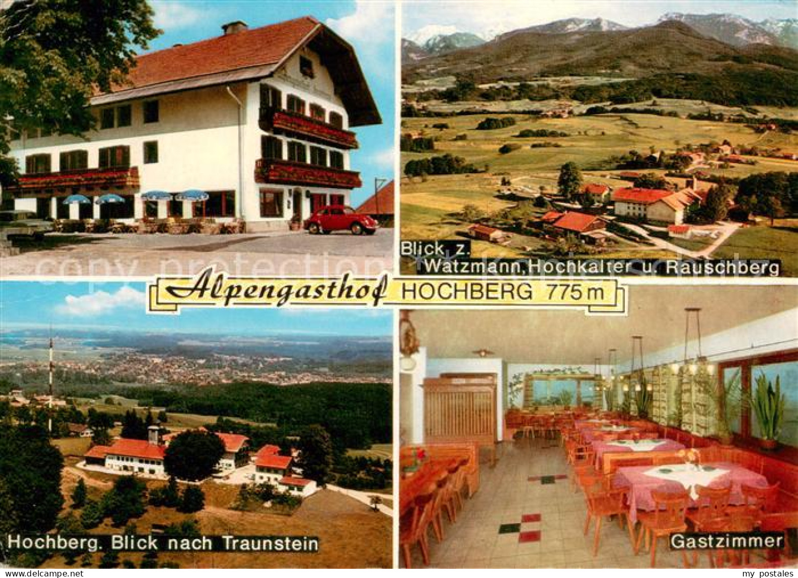 73650928 Traunstein Oberbayern Alpengasthof Hochberg Mit Watzmann Hochkalter Und - Traunstein