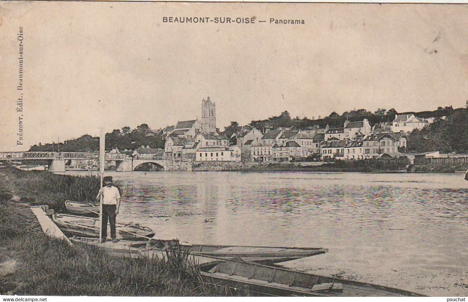 ZY 134-(95) BEAUMONT SUR OISE - PANORAMA - ANIMATION - PASSEUR - 2 SCANS - Beaumont Sur Oise