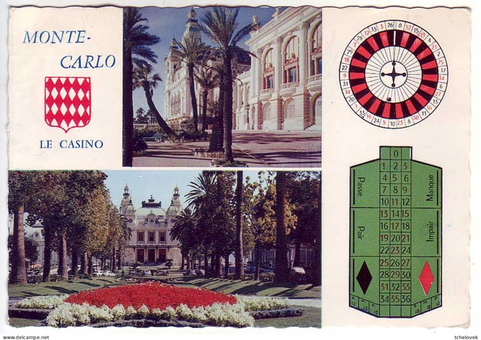 Monaco. 1686 Le Rocher Retrait Timbre Et Grattage & 99.158.60 Monte Carlo Retrait Timbre - Exotische Tuin