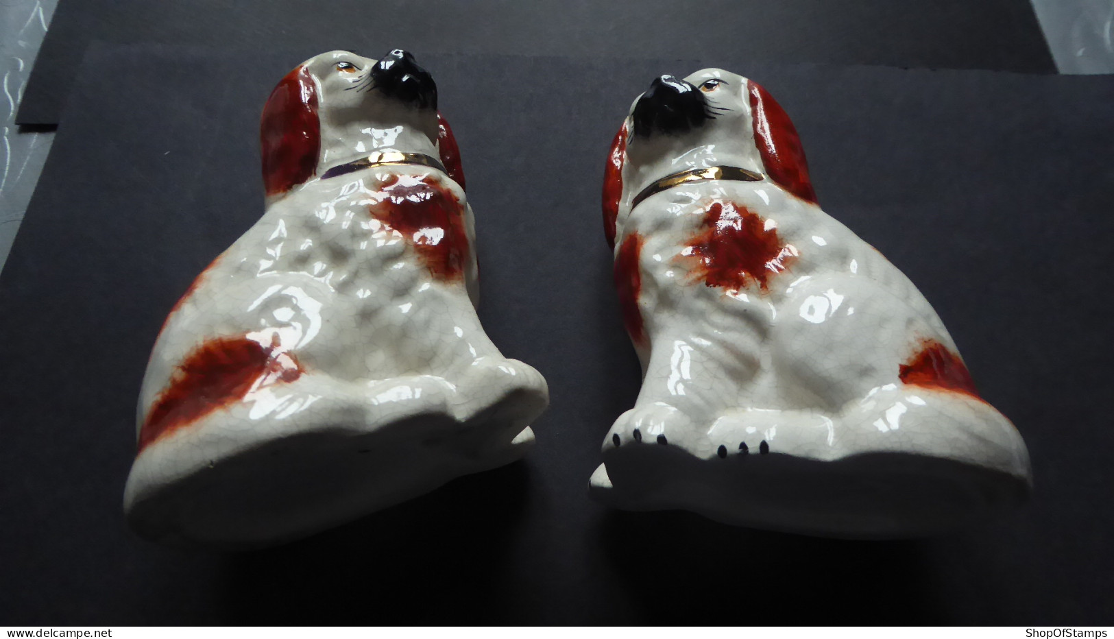 STAFFORDSHIRE DOGS PAIR 19TH CENTURY - Staffordshire