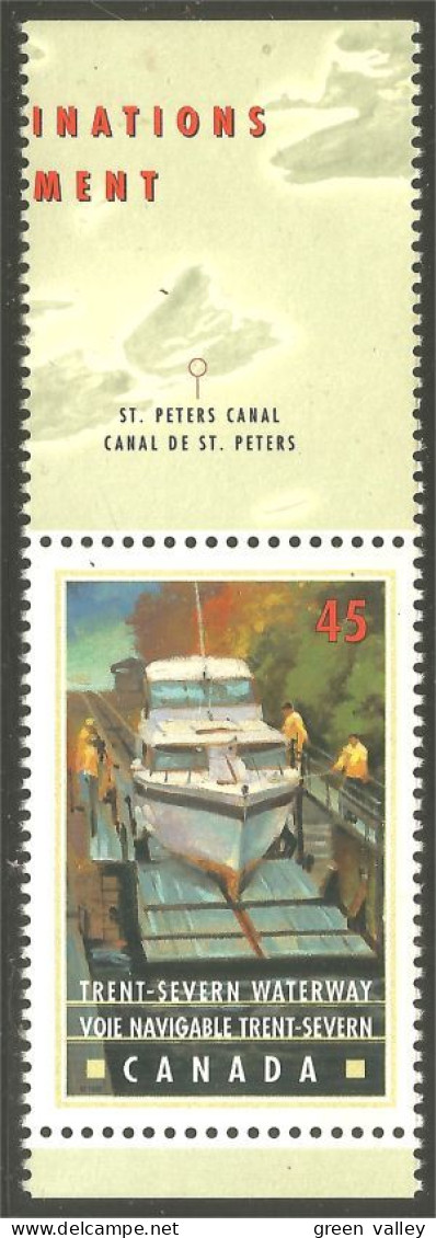 Canada Canal Trent-Severn Waterway Bateau Ship Boat Schiff Avec étiquette With Label MNH ** Neuf SC (C17-33lbl) - Ungebraucht