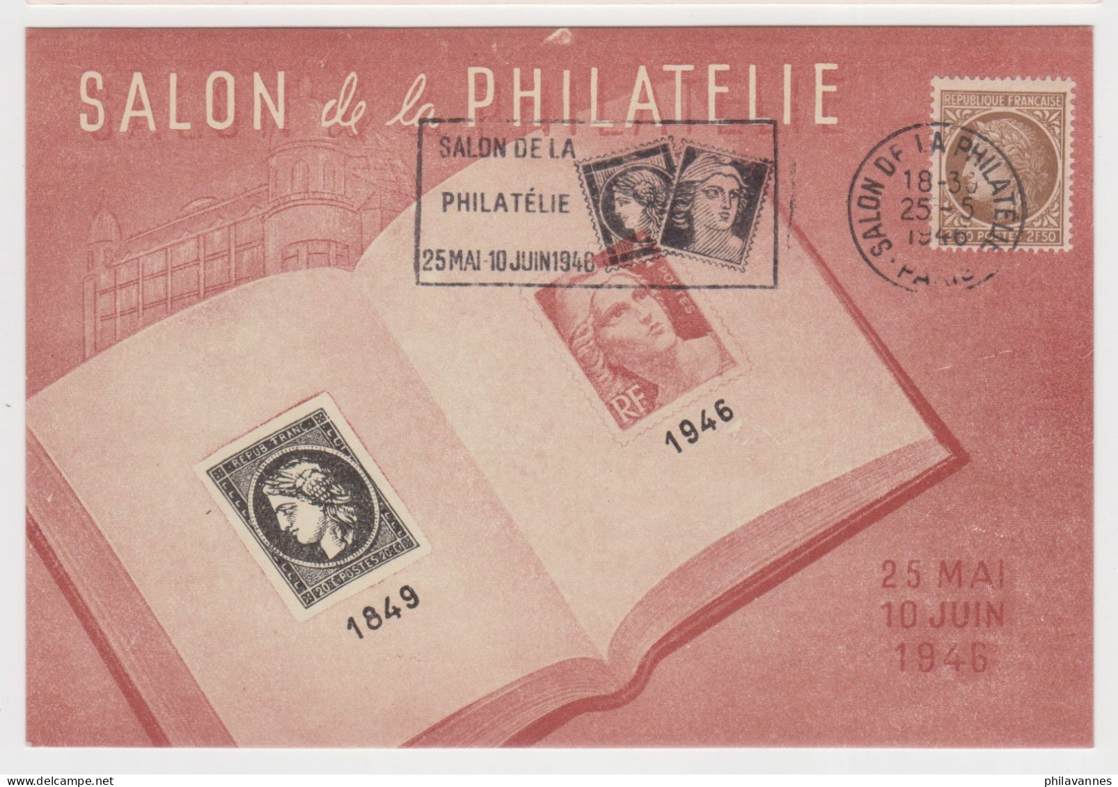 PARIS , 1946, Salon De La Philatélie Sur  Céres ( SN24/86/14.2) - ....-1949