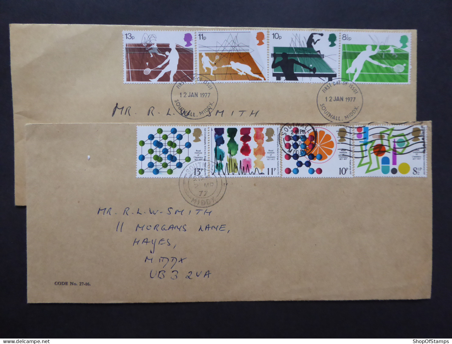 GREAT BRITAIN SG  FDC  2 COVERS OF 1977  - Unclassified