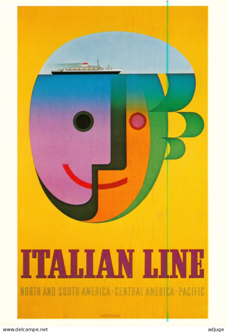 CPM- Illustrateur Affichiste FORÉ - Affiche Pour La Compagnie Maritime "ITALIAN LINE" *1956 *TBE* - Fore