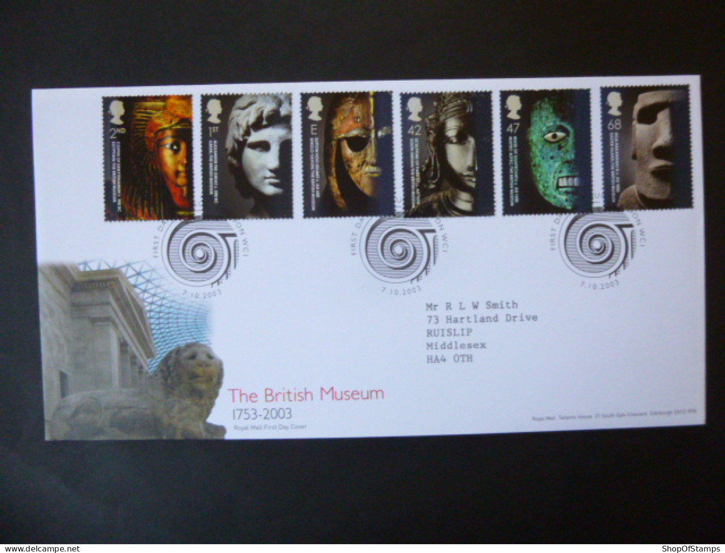 GREAT BRITAIN SG 2404-09 BRITISH MUSEUM 250TH ANNIVERSARY FDC LONDON - Unclassified