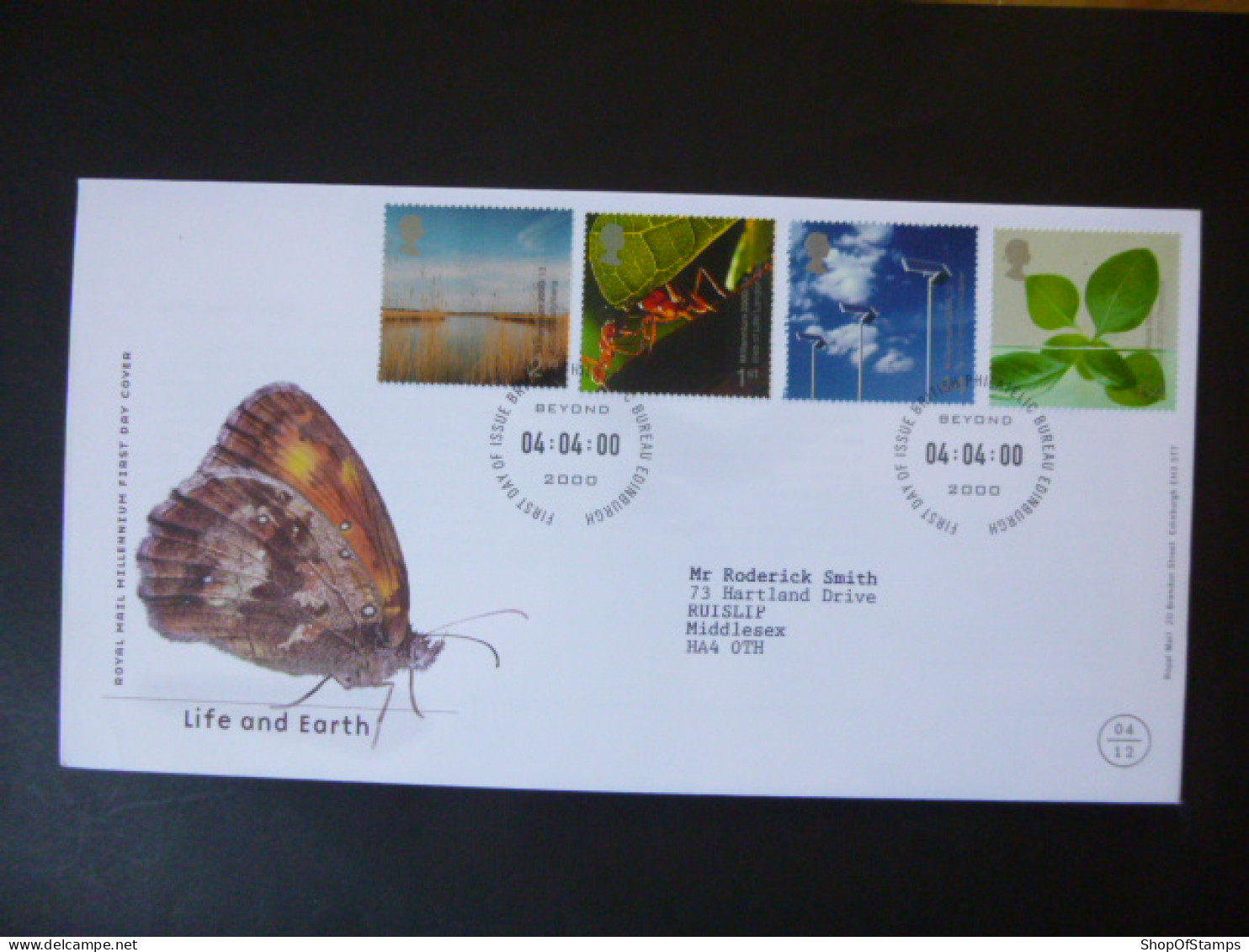 GREAT BRITAIN SG 2138-41 MILLENIUM PROJECTS LIFE AND EARTH FDC EDINBURGH - Non Classés