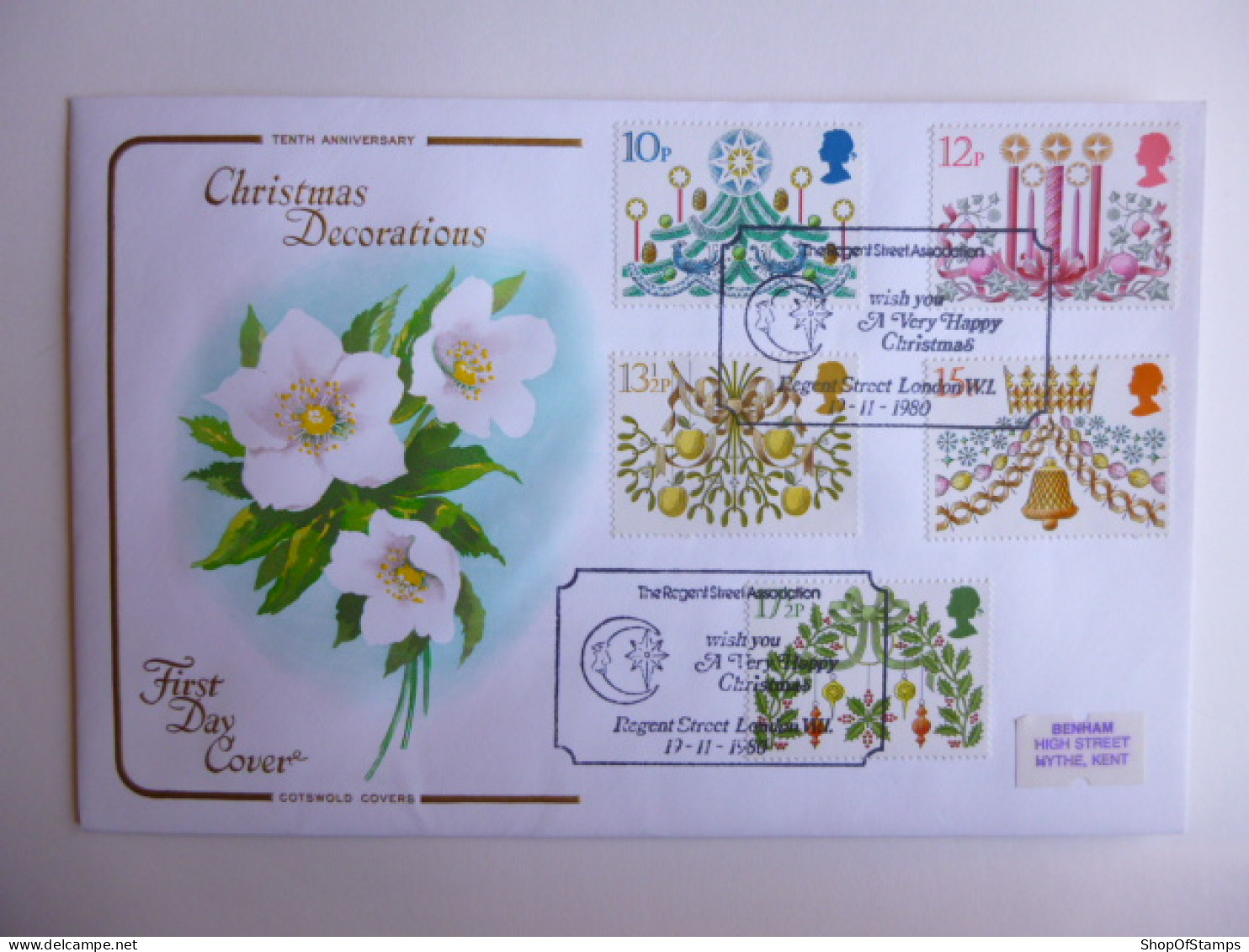 GREAT BRITAIN SG 1138-42 CHRISTMAS   FDC THE REGENT STREET ASSOCIATION LONDON - Non Classés