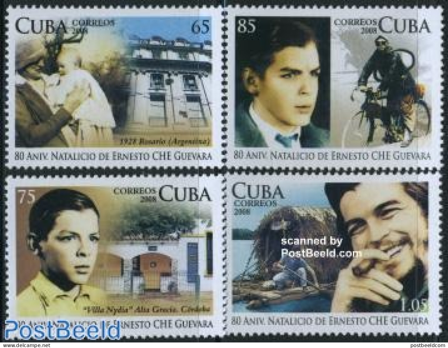 Cuba 2008 Che Guevara 4v, Mint NH, History - Sport - Transport - Politicians - Cycling - Motorcycles - Ships And Boats - Nuovi