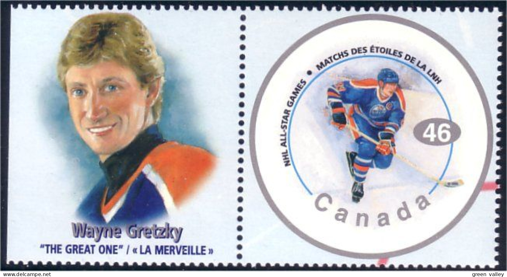 Canada Hockey Wayne Gretzky With Label MNH ** Neuf SC (C18-38ab) - Hockey (Ice)