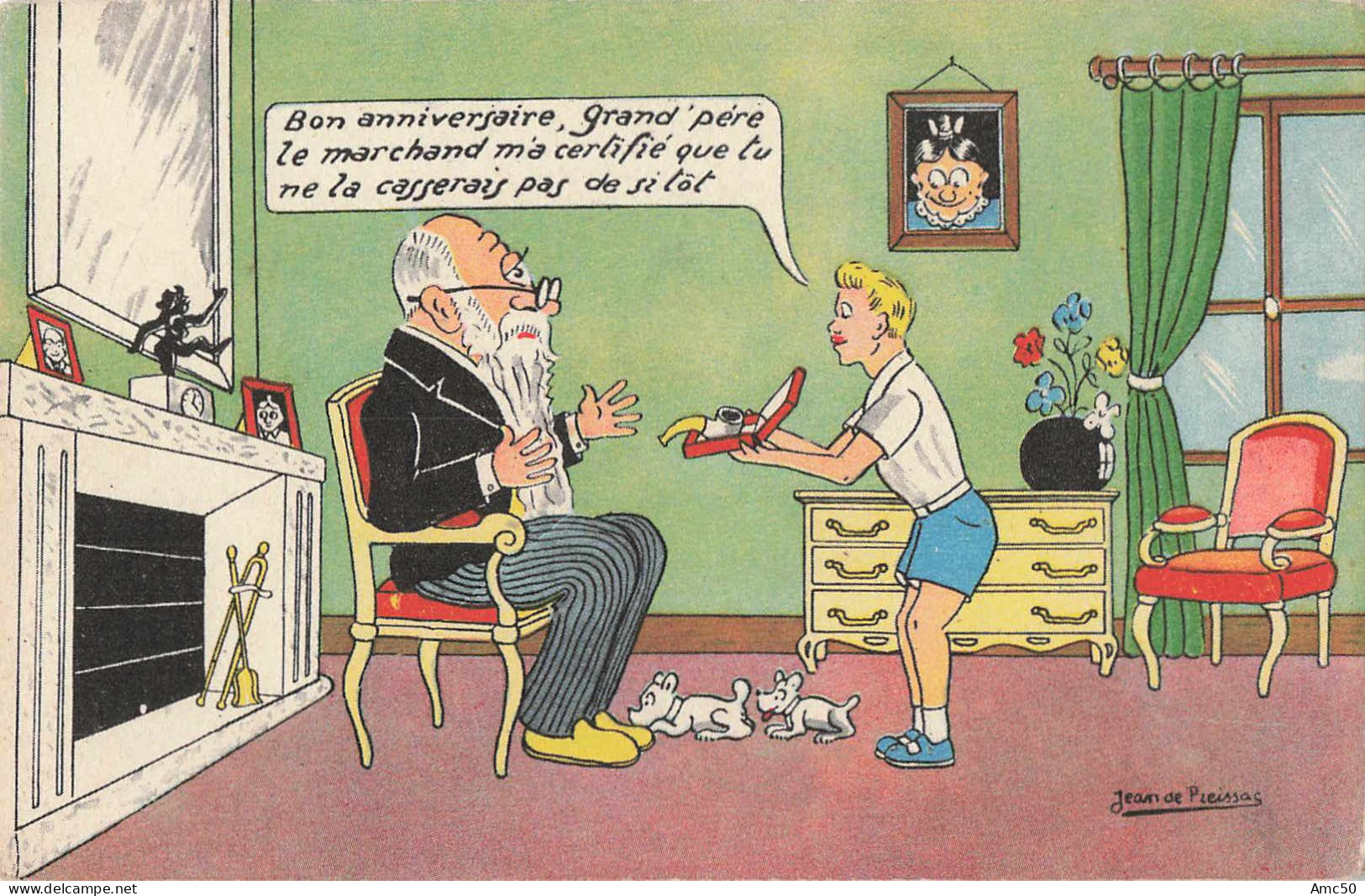 cpsm Lot de 14 Cartes Jean de Preissac Illustrateur Humour 1945 et après