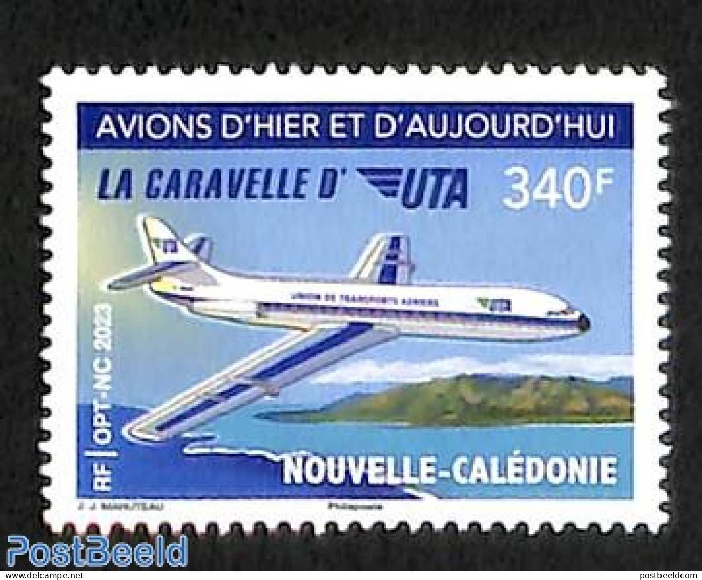 New Caledonia 2023 Caravelle 1v, Mint NH, Transport - Aircraft & Aviation - Nuevos