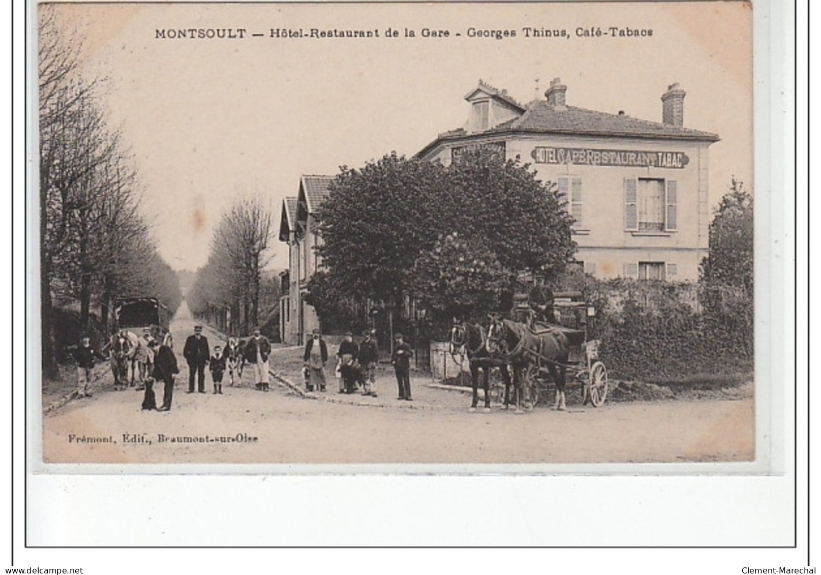 MONTSOULT - Hôtel Restaurant De La Gare - Georges Thinus, Café-tabacs - Très Bon état - Montsoult