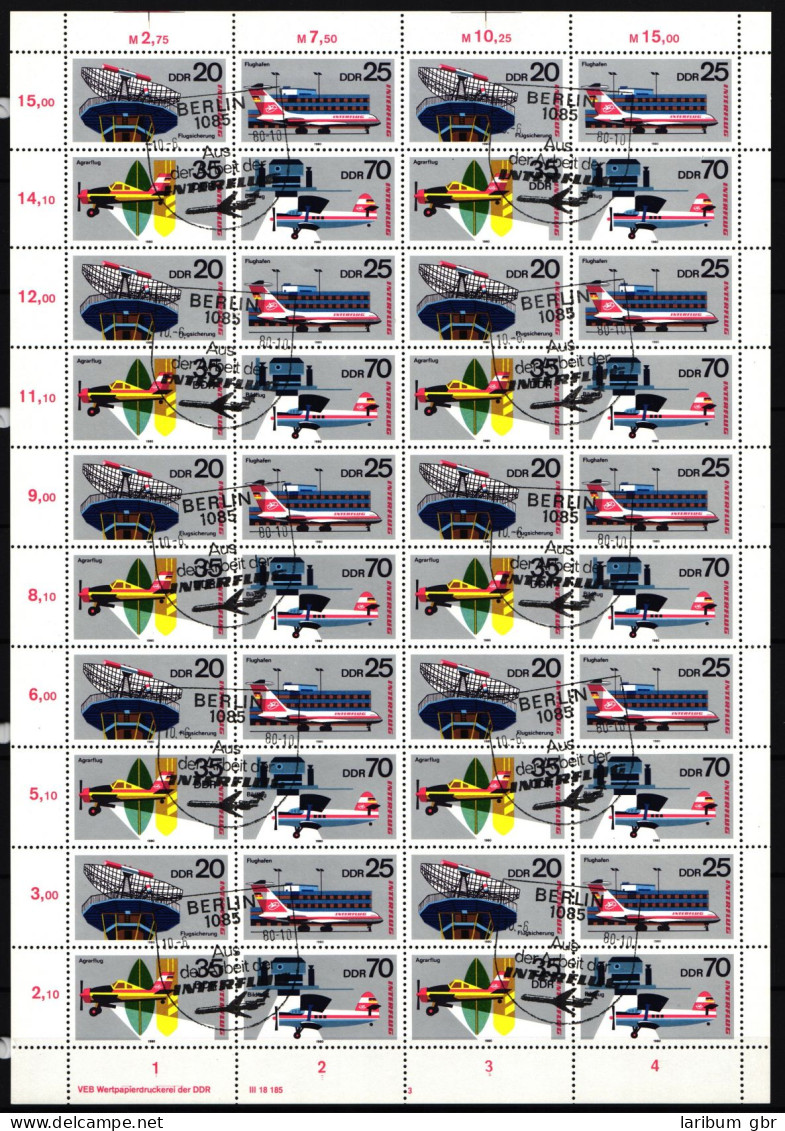 DDR 2516-2519 Gestempelt Als ZD-Bogen, Ersttagssonderstempel #JV017 - Autres & Non Classés