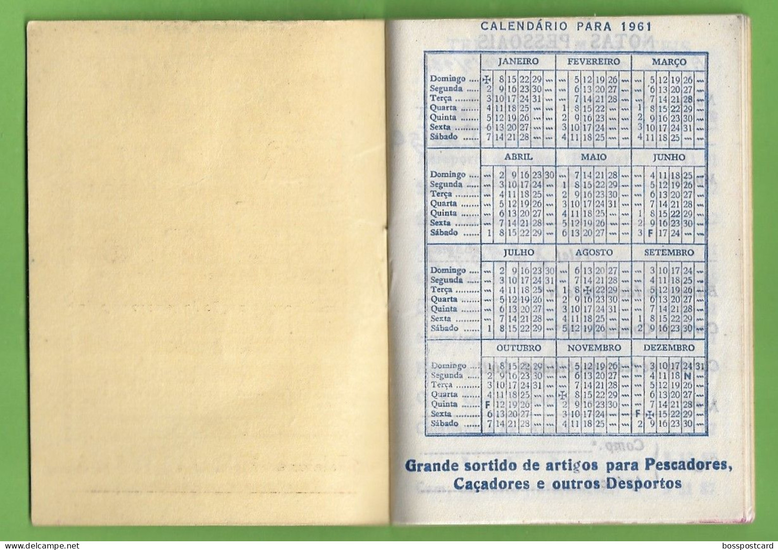 Lisboa - Calendário De 1961 De A. M. Silva - Portugal - Grand Format : 1961-70