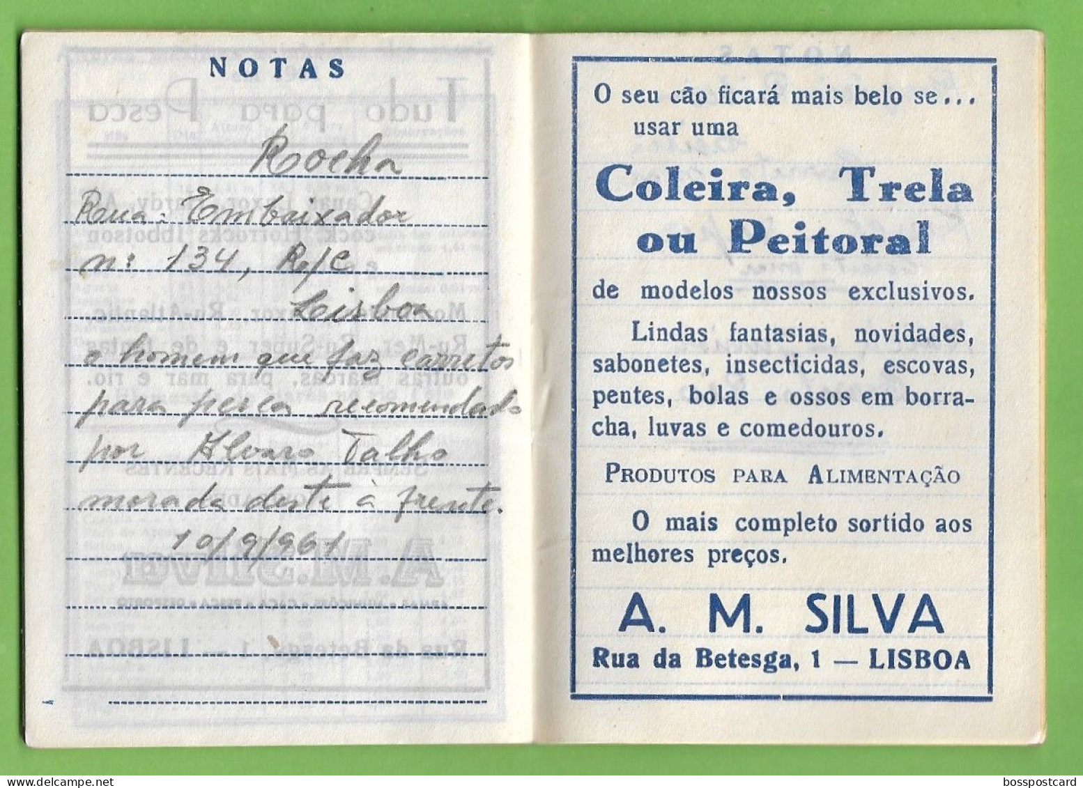 Lisboa - Calendário de 1961 de A. M. Silva - Portugal