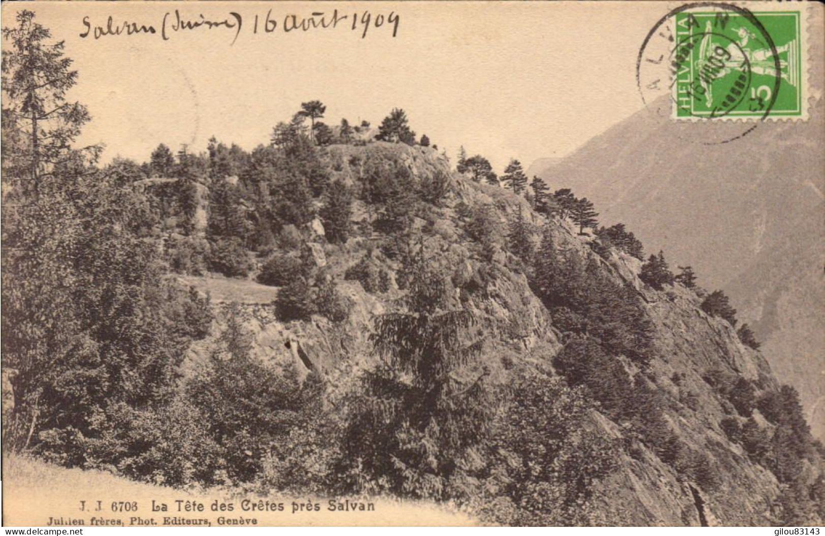 Suisse, La Tete Des Cretes Pres Salvan - Sainte-Croix 