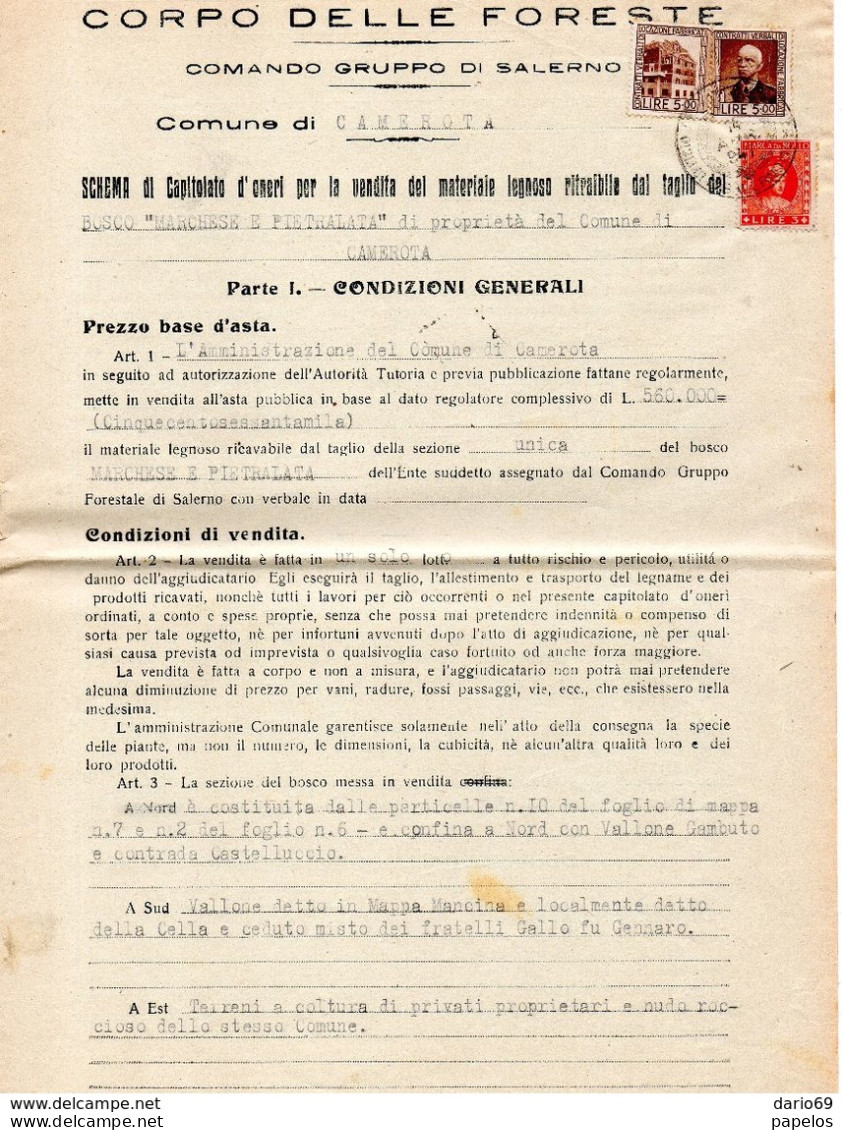 1947 CONTRATTI VERBALI DI LOCAZIONE FABBRICATI + MARCA - Fiscale Zegels