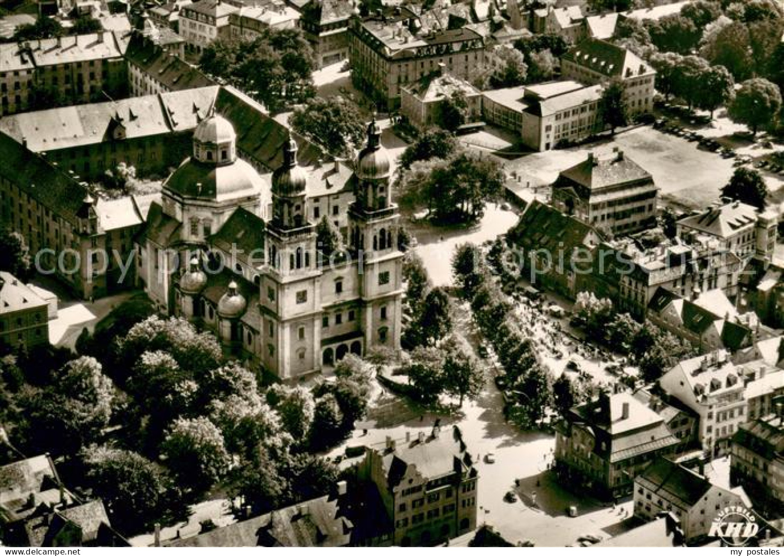 73648184 Kempten Allgaeu Lorenzkirche Mit Residenzplatz Fliegeraufnahme Kempten  - Kempten