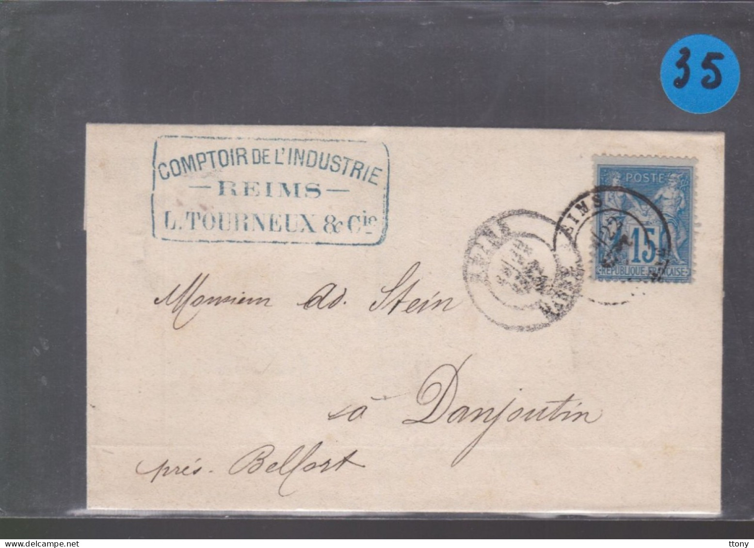 Une Facture Comptoir De L' Industrie Reims  L. Tourneux & Cie   1880  Destination Belfort - 1800 – 1899