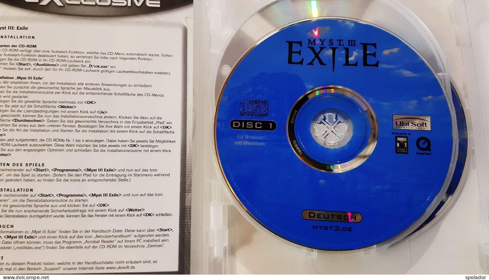 Myst III EXILE-4 Disc-(Like NEW)-Ubi Soft Myst 3-PC/MAC CD ROM-Game-2002 - Juegos PC