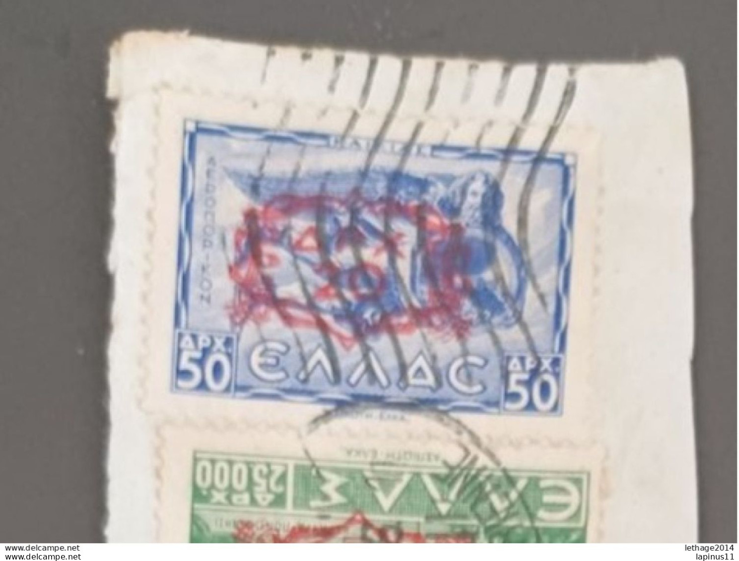 GREECE HELLAS GRECIA ΕΛΛΑΔΑ 1946 AIRMAIL CAT UNIF N (523)-525-526-529 ERROR NO 20 OUT OF 500 BUT, 20 OUT OF 50 FRAGMANT - Covers & Documents