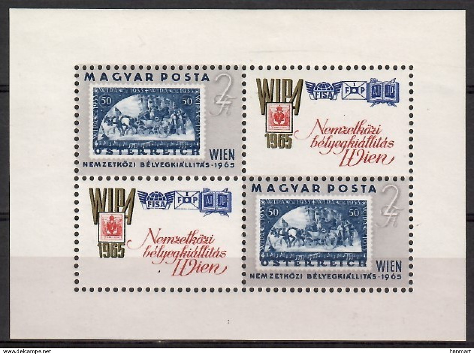 Hungary 1965 Mi Block 47 MNH  (ZE4 HNGbl47) - Stamps On Stamps