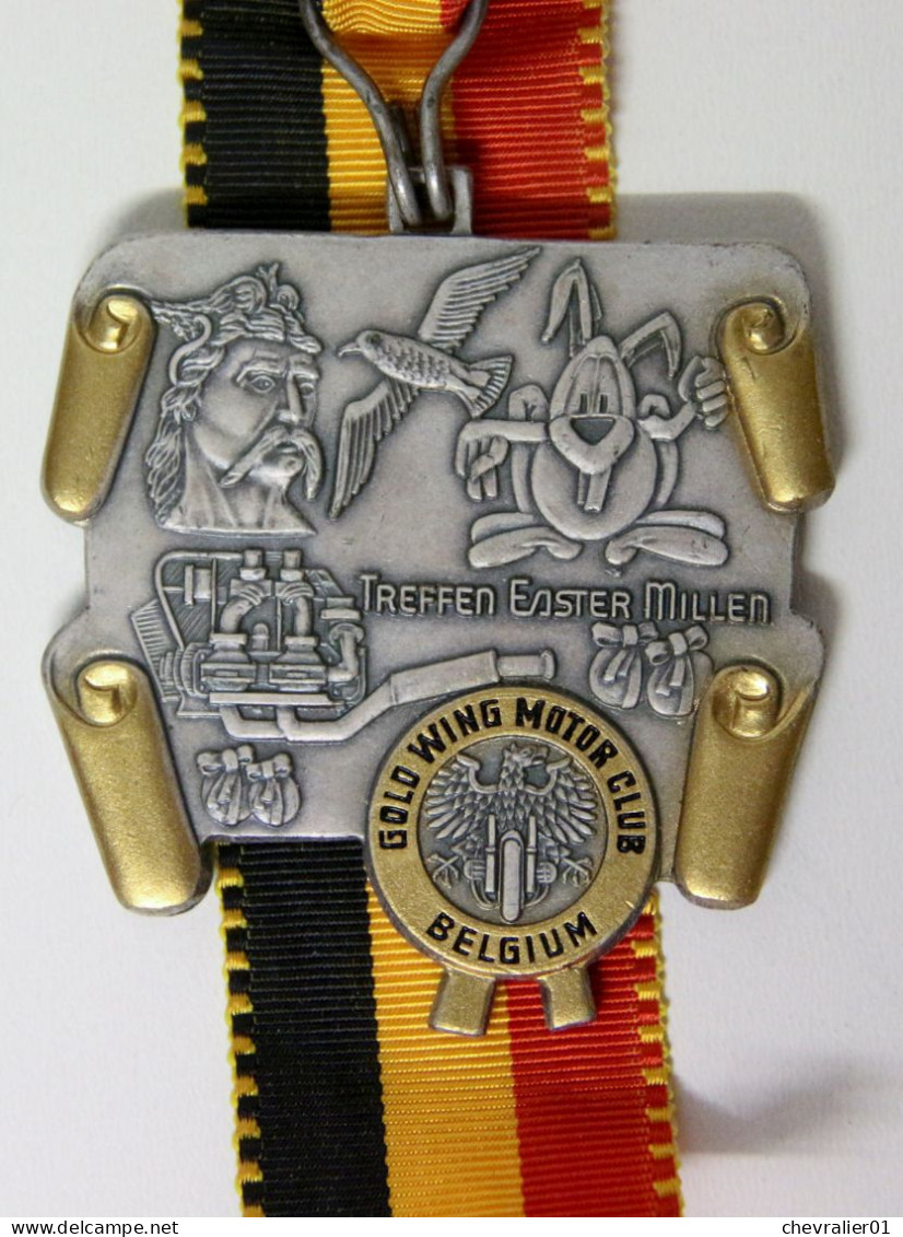 Médaille De Club-BE-Moto_Honda_GWMCB_Gold Wing Motor Club Belgium_lot De 10 Médailles_23-04-1 - Professionali / Di Società