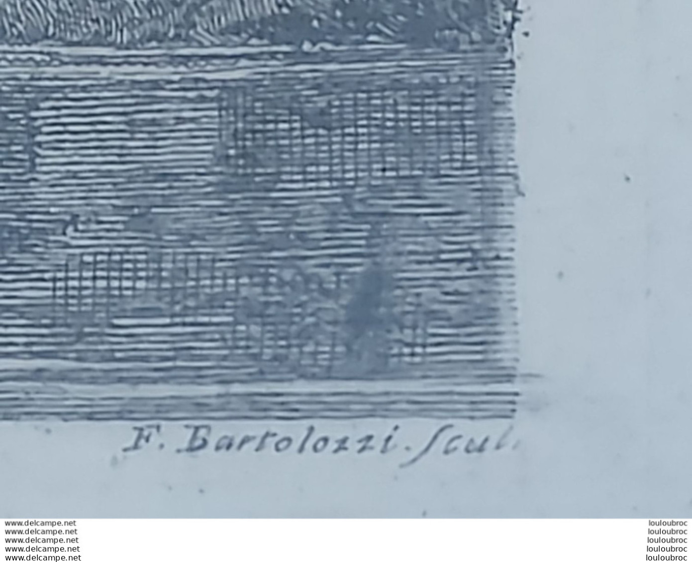 GRAVURE ENCADREE VUE DES ENVIRONS DE MEAUX  DE FRANCESCO  BARTOLOZZI  A PARIS CHEZ TURGIS FORMAT 45 X 32 CM - Sonstige & Ohne Zuordnung