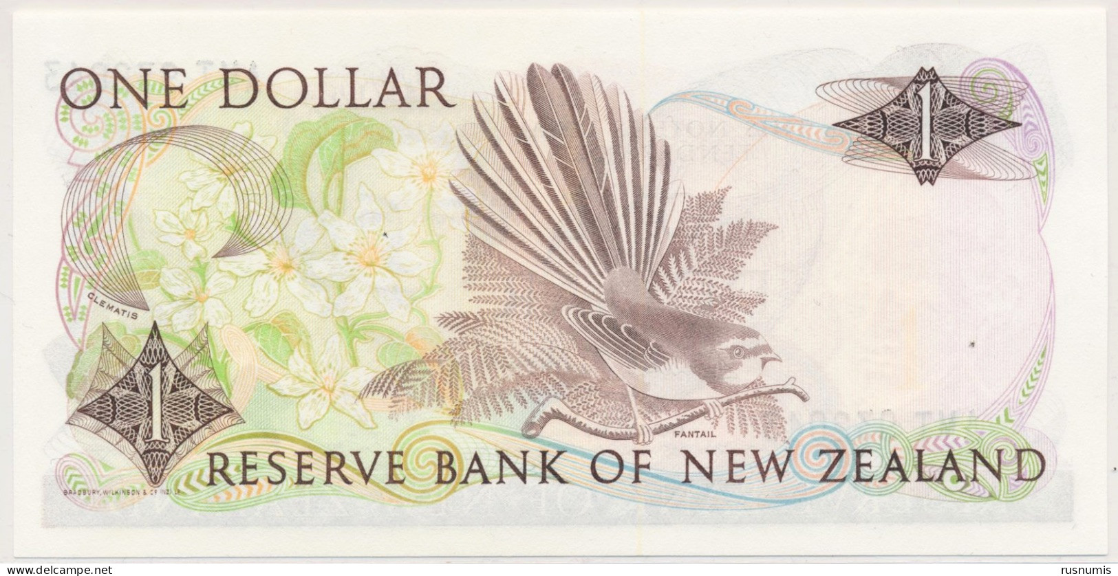 NEW ZEALAND NOUVELLE-ZÉLANDE NEUSEELAND 1 DOLLAR P-169c QUEEN ELIZABETH II - FANTAIL BIRD 1981 - 1992 UNC - Nouvelle-Zélande