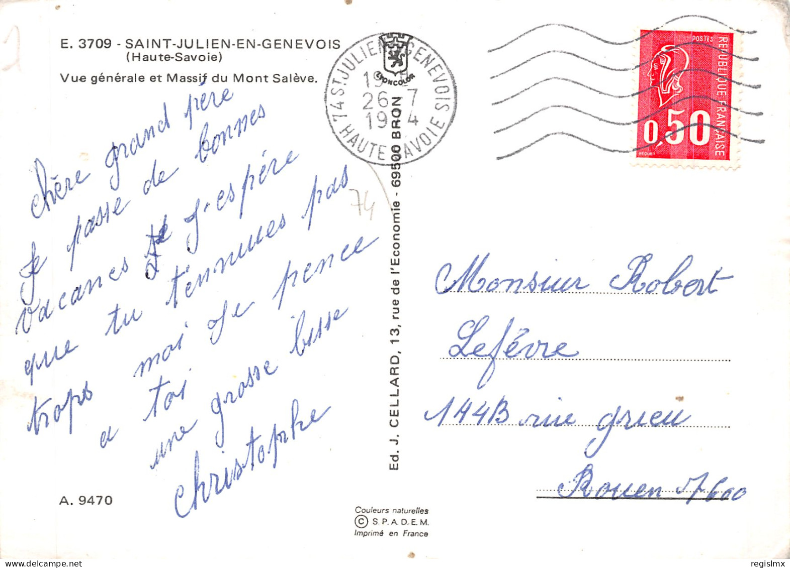 74-SAINT JULIEN EN GENEVOIS-N°2101-D/0387 - Saint-Julien-en-Genevois