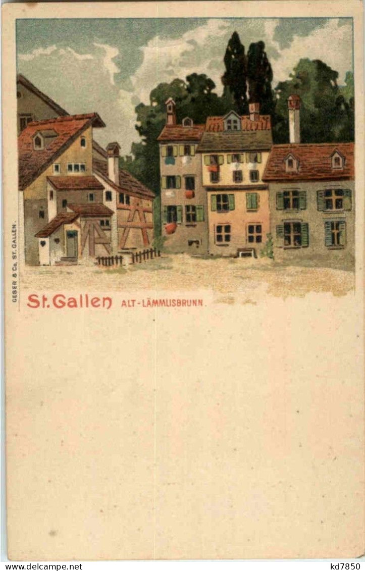 St. Gallen - Alt-Lämmöisbrunnen Litho - St. Gallen