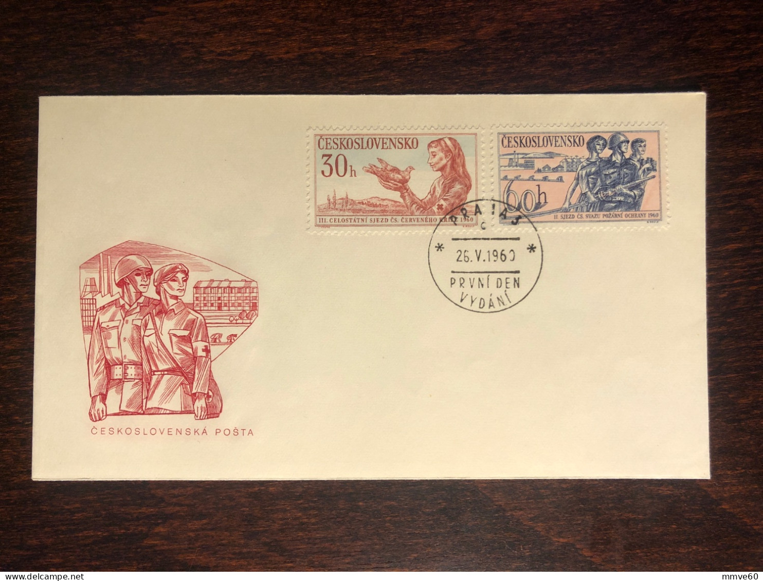 CZECHOSLOVAKIA FDC COVER 1960  YEAR RED CROSS HEALTH MEDICINE STAMPS - FDC