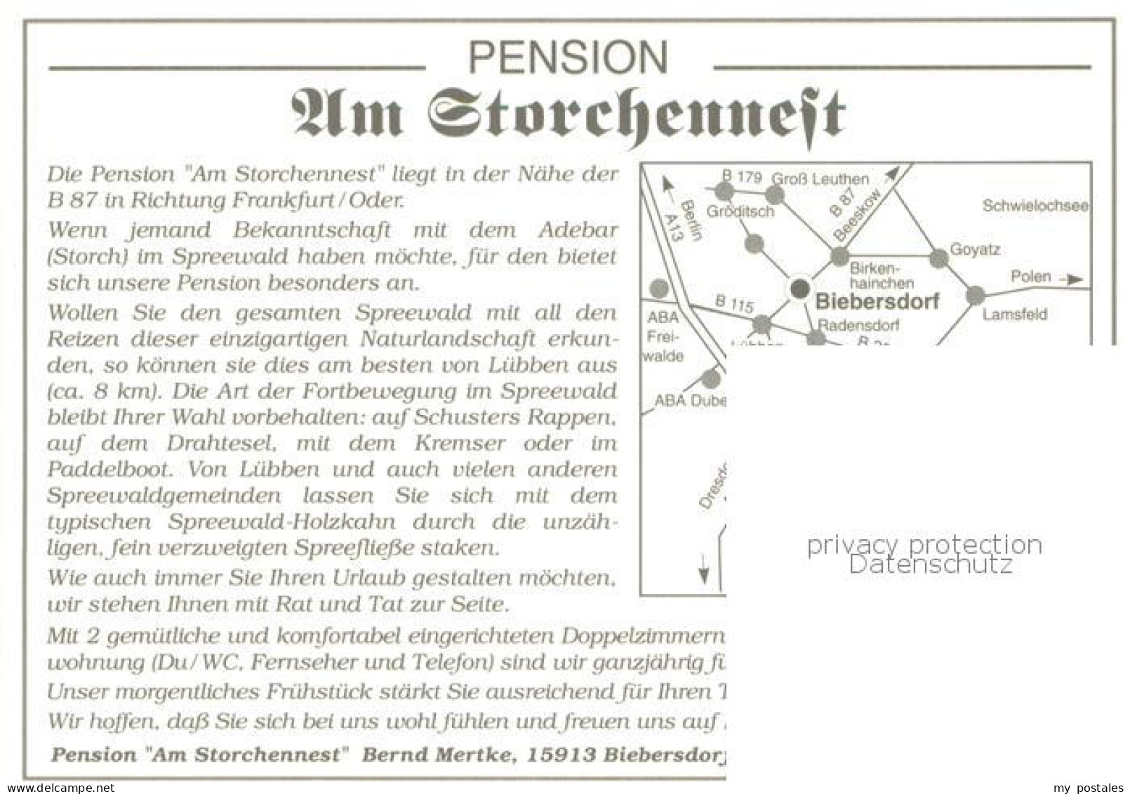 73754934 Biebersdorf Pension Am Storchennest Biebersdorf - Gross Leuthen