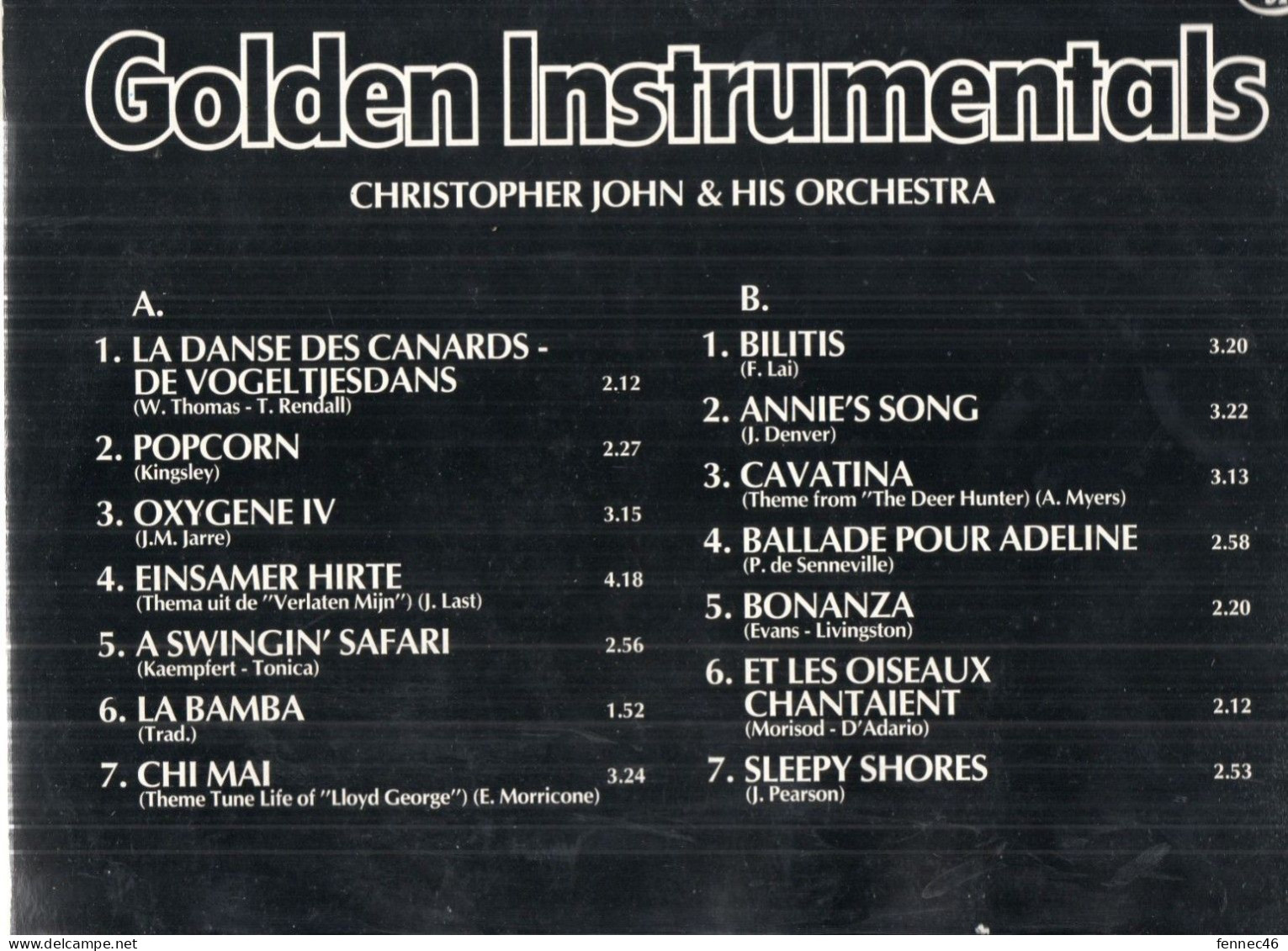 * Vinyle 33t - Christopher John Et Son Orchestre - Golden Instrumentals - Instrumental