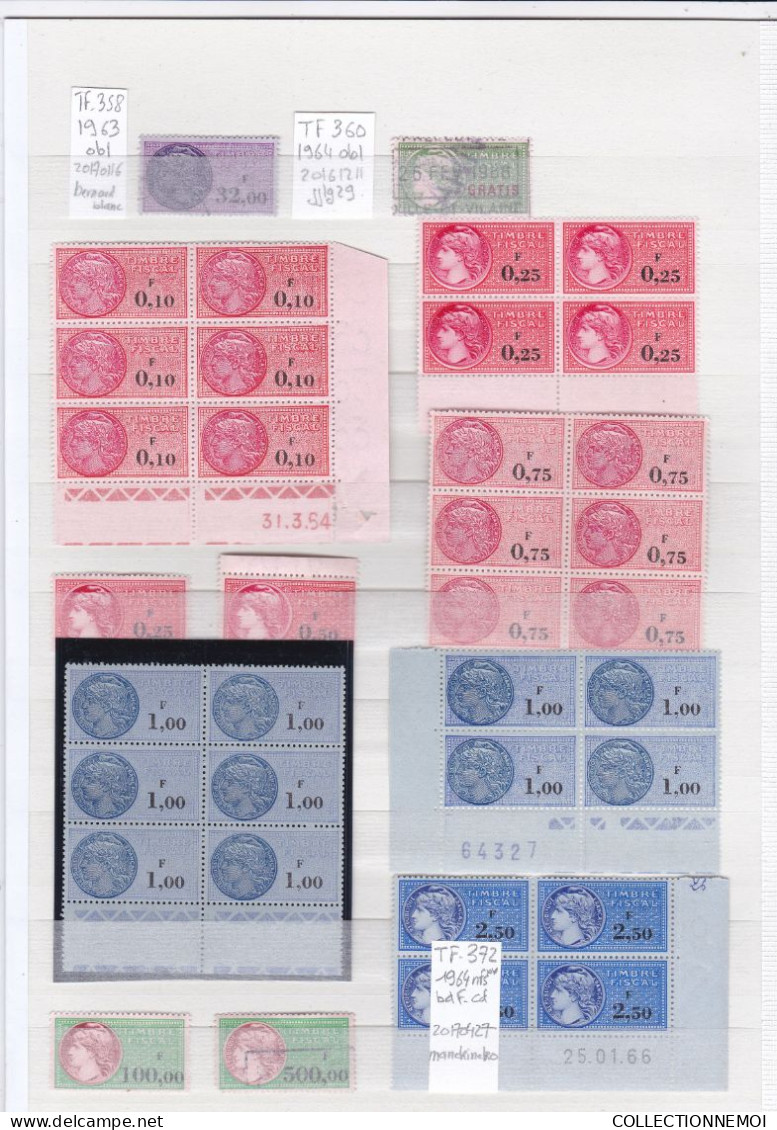 Lot De FISCAUX De   "" Timbre FISCAL"" ,, (( Forte Faciale )) , Lot De Divers Choses à Voir Et Etudier - Timbres