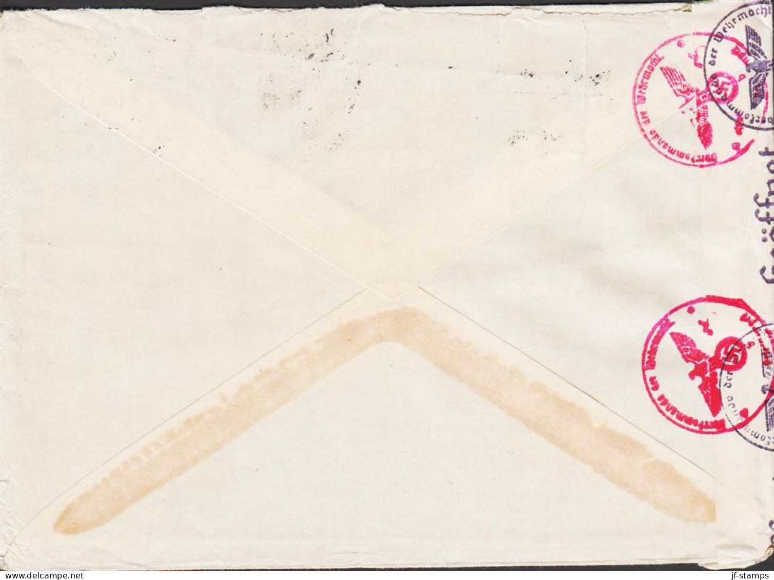 1941. NORGE. Fine Censored Envelope With 2 Ex 30 ØRE Turism (Sunnfjord) And 20 ØRE 
 Lion T... (Michel 202+) - JF545663 - Lettres & Documents