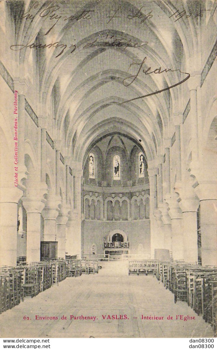 79 ENVIRONS DE PARTHENAY VASLES INTERIEUR DE L'EGLISE - Parthenay