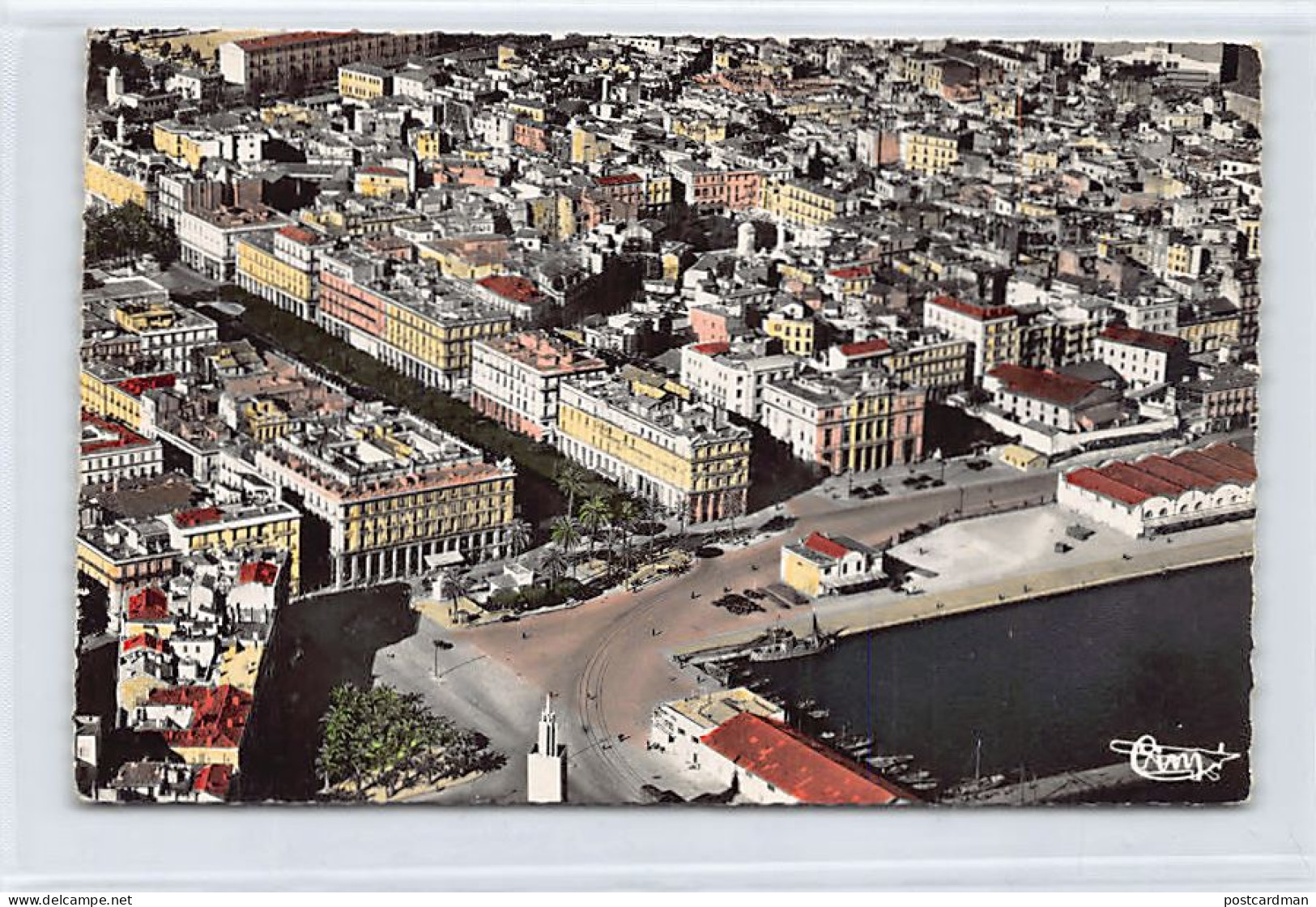 Algérie - ANNABA Bône - Vue Aérienne - Un Coin Du Port, La Ville - Entrée Du Cours Bertagna - Annaba (Bône)