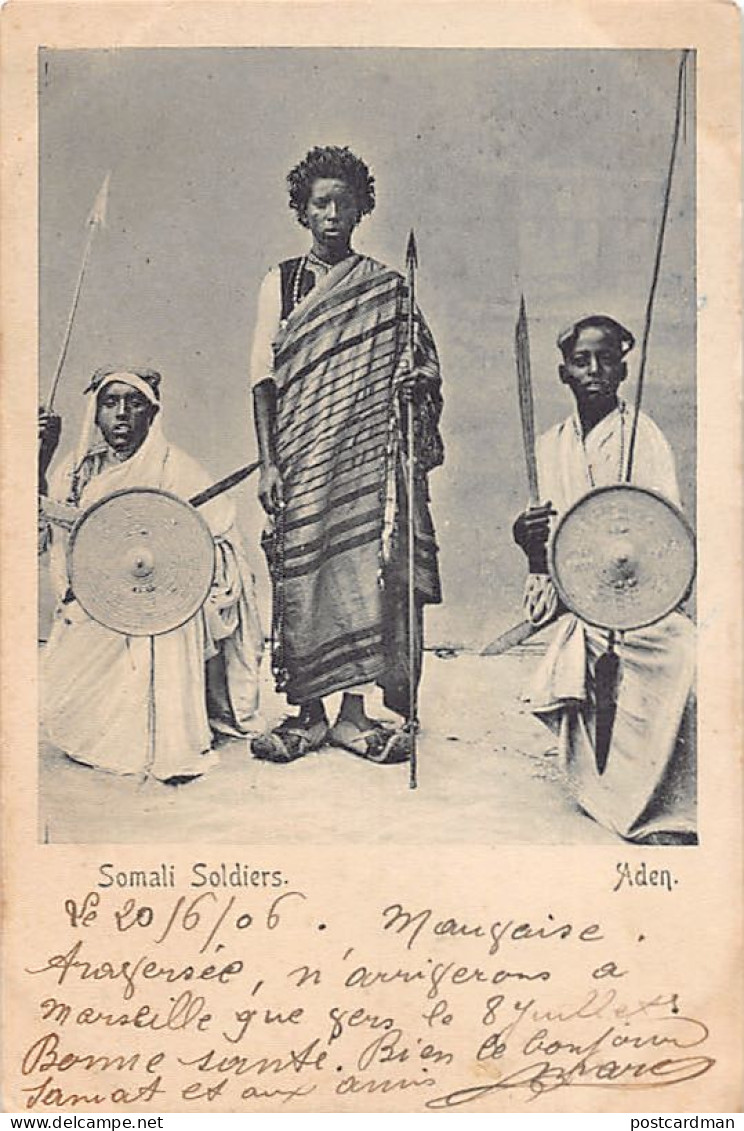 SOMALIA - Somali Soldiers In Aden - Publ. J. Benghiat & Son  - Somalie