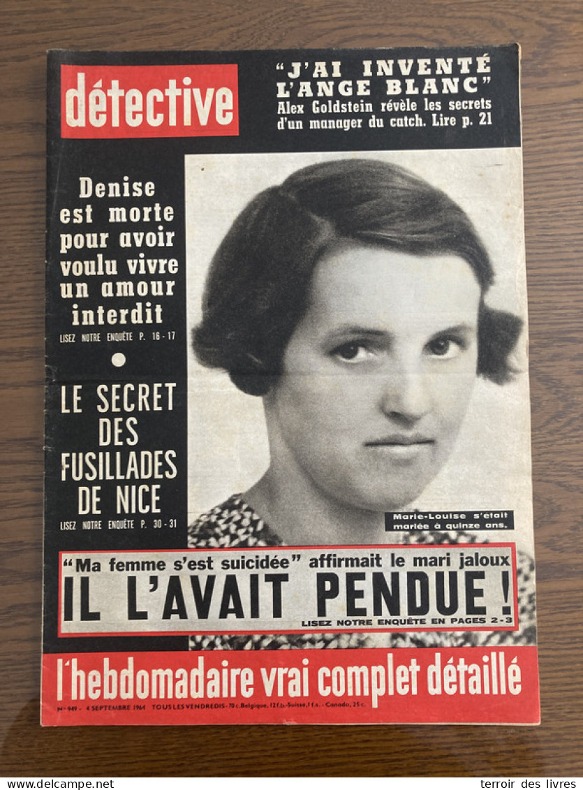 Détective 1964 949 COULAURES CORNEVILLE RISLE CHAMPAGNEY BEUVRAGES CHOUZE LA CHAPELLE LOIRE SUR CORRIDA MONTAUBAN - Sonstige & Ohne Zuordnung