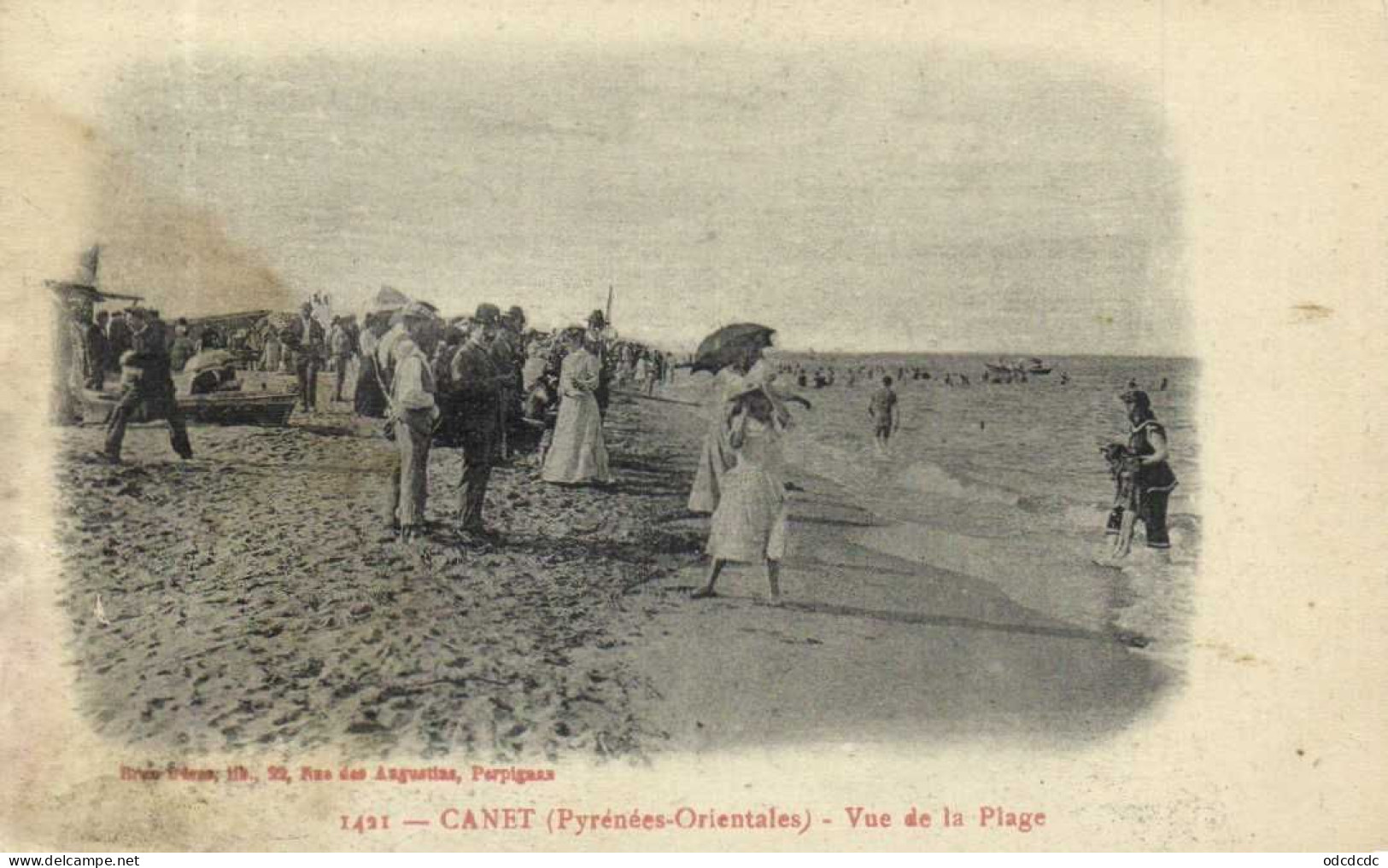 CANET (Pyrénéees Orientales ) Vue De La Plage Animée RV - Canet Plage