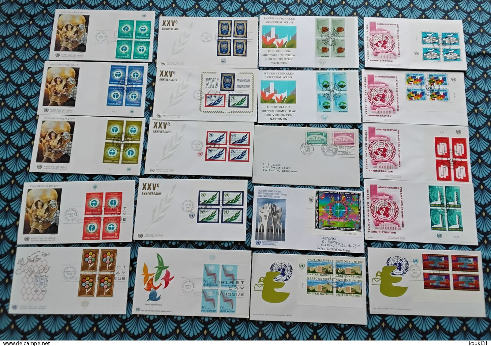 Nations Unies : 35 FDC Différents - Collections (sans Albums)