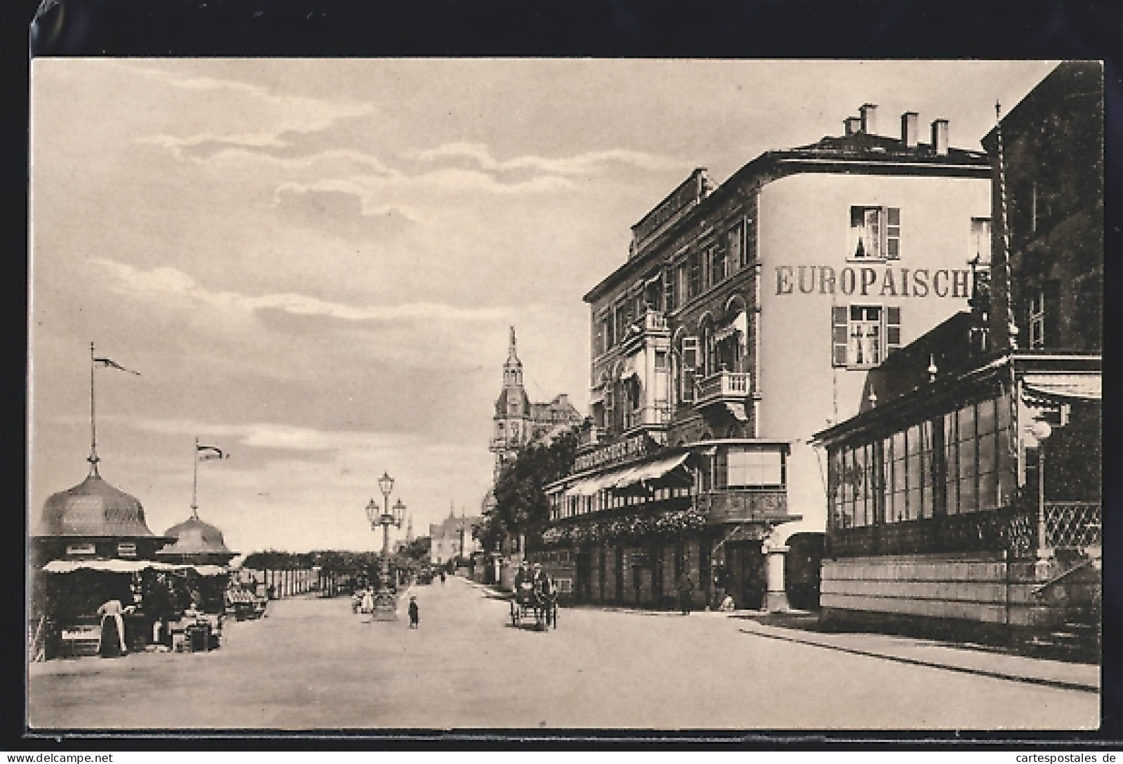 AK Königswinter, Rheinallee Strassenpartie Mit Gasthof Europäischer Hof  - Königswinter