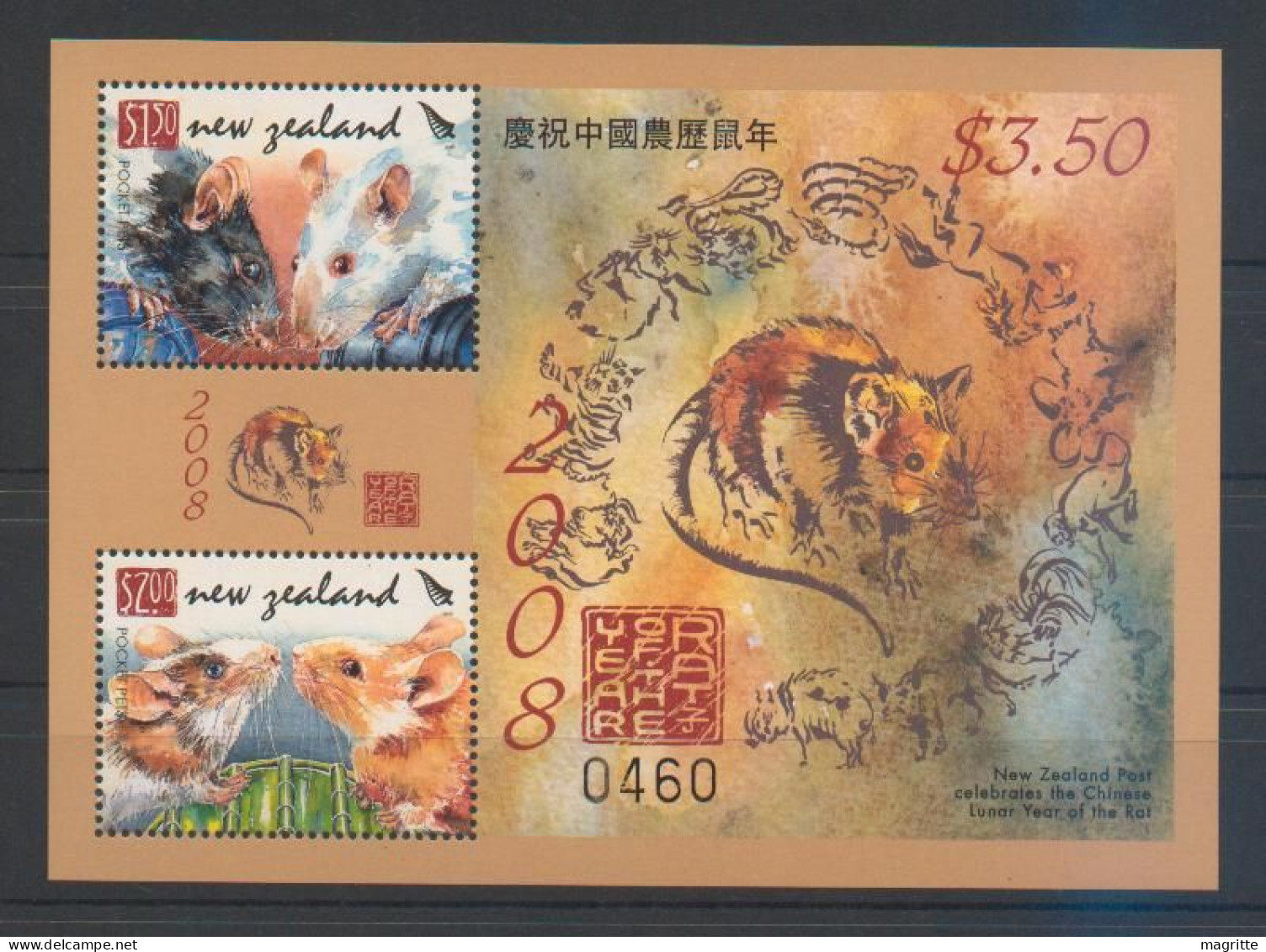 Nouvelle Zélande Pack Nouvel An Chinois , 12 Blocs Numérotés - New Zealand Chinese Lunar Series Limited Edition 12 S/S - Chinees Nieuwjaar